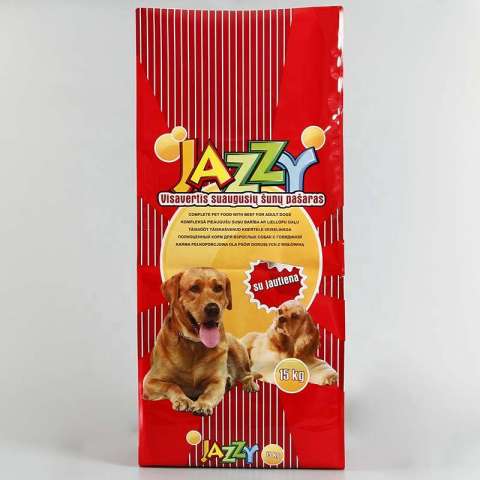 High quality digital printing dog food bag 15 KG four side sealing for pet food packaging